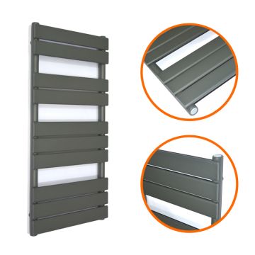 1000 x 600mm Anthracite Heated Towel Rail, Bathroom Radiator