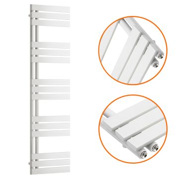 1510 x 400mm White Flat Panel Bathroom Towel Radiator