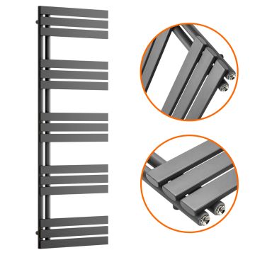 1510 x 500mm Anthracite Flat Panel Bathroom Towel Radiator