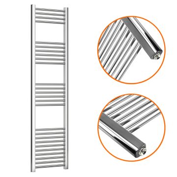 1600 x 400mm Straight Chrome Heated Towel Rail