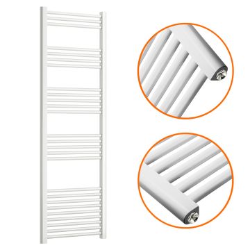 1600 x 500mm Straight White Heated Towel Rail