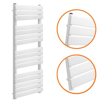 1600 x 600mm White Heated Towel Rail, Bathroom Radiator