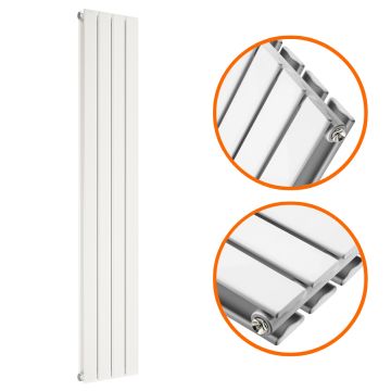 1780 x 280mm White Double Flat Panel Vertical Radiator 