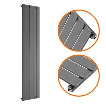 1780 x 350mm Anthracite Single Flat Panel Vertical Radiator 