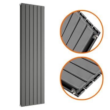 1780 x 420mm Anthracite Double Flat Panel Vertical Radiator 