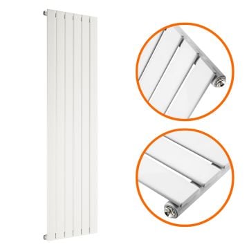 1780 x 490mm White Single Flat Panel Vertical Radiator 