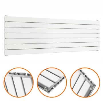 490mm x 1600mm White Double Flat Panel Horizontal / Landscape Radiator