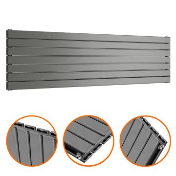 490mm x 1780mm Anthracite Double Flat Panel Horizontal / Landscape Radiator