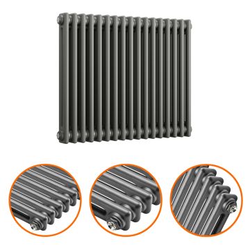 600 x 788mm Anthracite Horizontal Traditional 2 Column Radiator