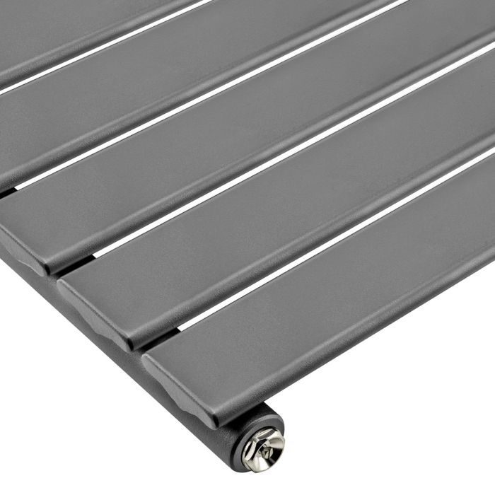 400 x 1190mm Anthracite Single Flat Panel Horizontal Radiator 